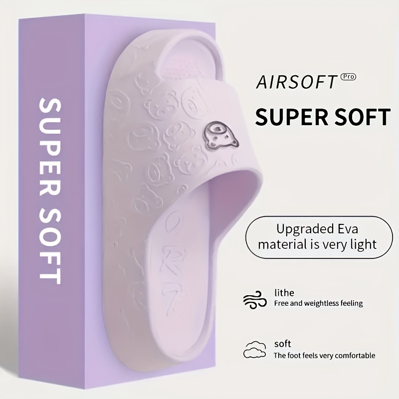 Little Bear Lady Slippers, Anti-slip Wear-resistant Quick-drying EVA Material, Multiple Colors Available