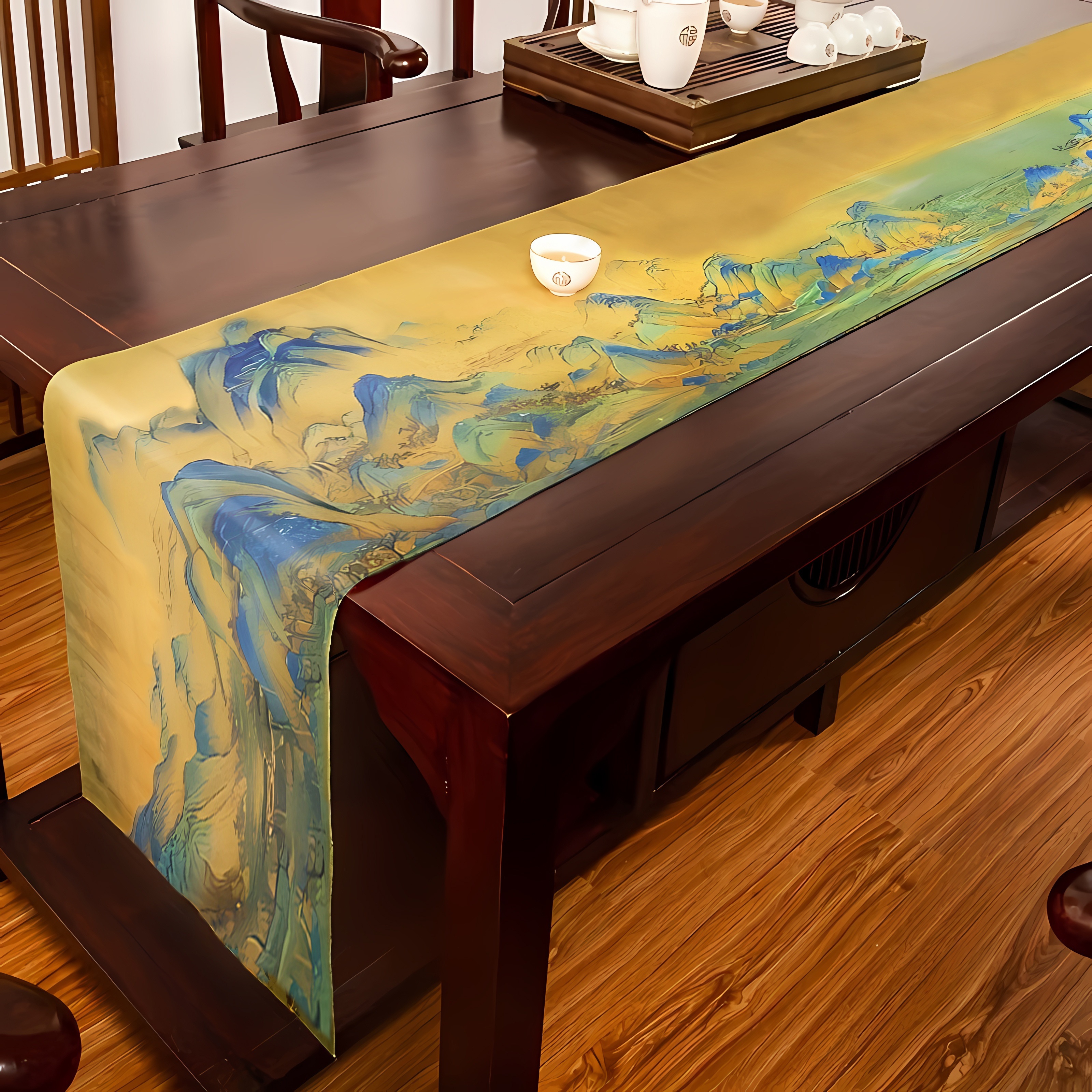 

1pc Chinese Polyester Table , Rectangular , For Decor, , & Themes, Decorations