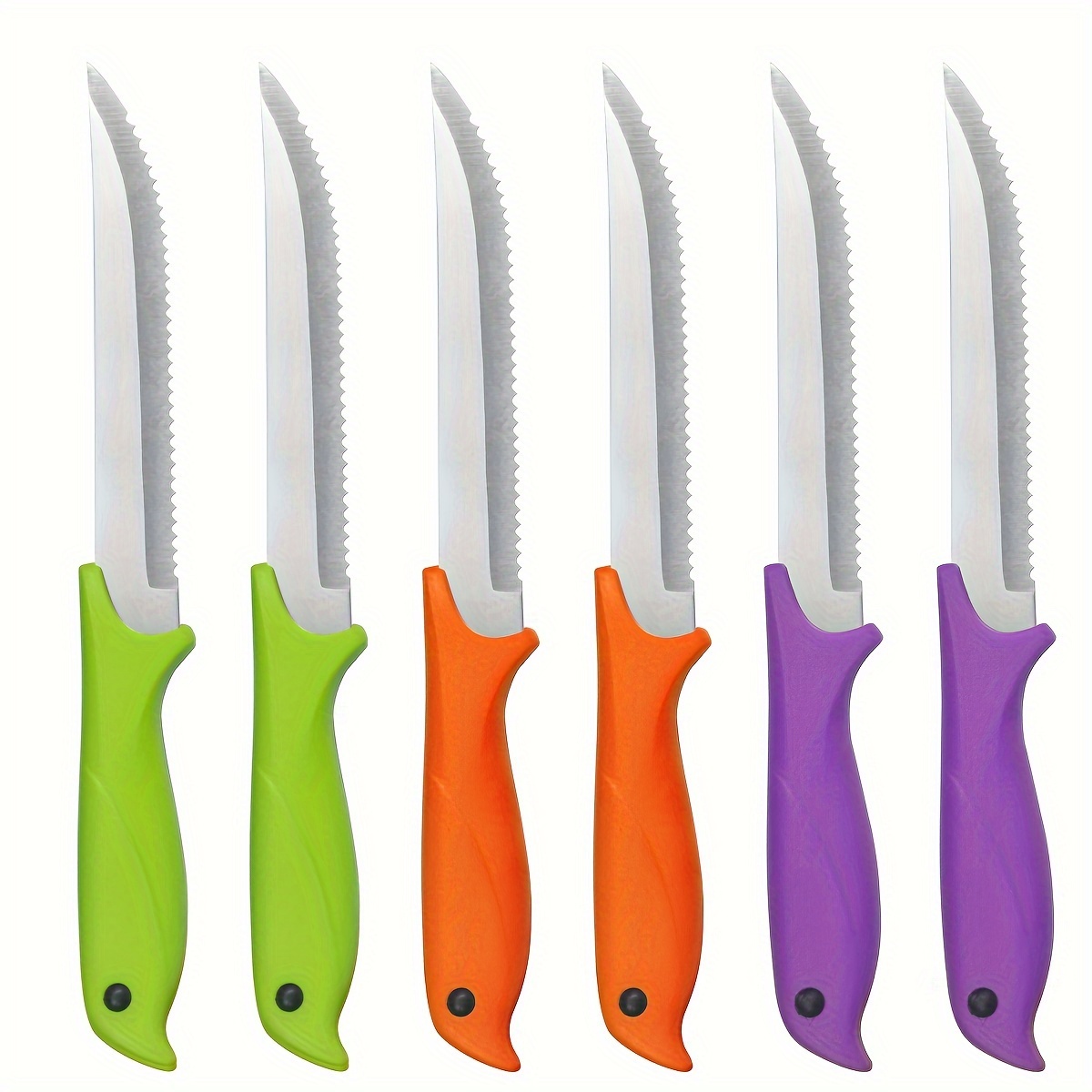 TEMU 12pcs Knife Set Steak Knife Stainless Steel Kitchen Knife Meat Slicing Knife Knife Fruit Knife Bread Knife Kitchen Knife