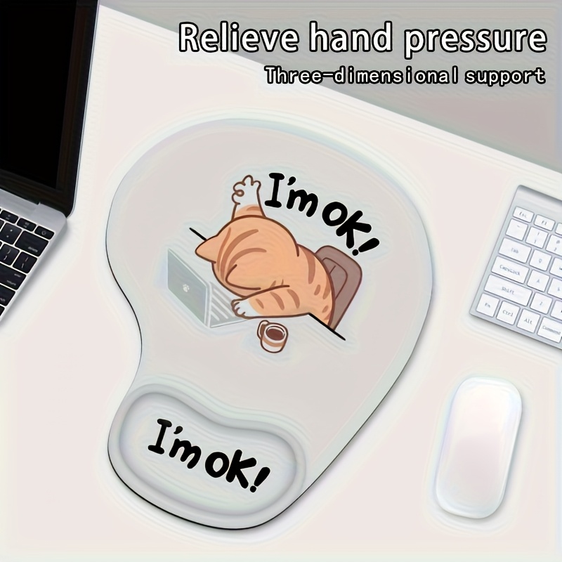 TEMU Mouse Pad With Wrist Support, Ergonomic Mouse Pad With Wrist Rest, Comfortable Mouse Pad With Smooth Wrist Rest, Mouse Pad Suitable For Non-slip