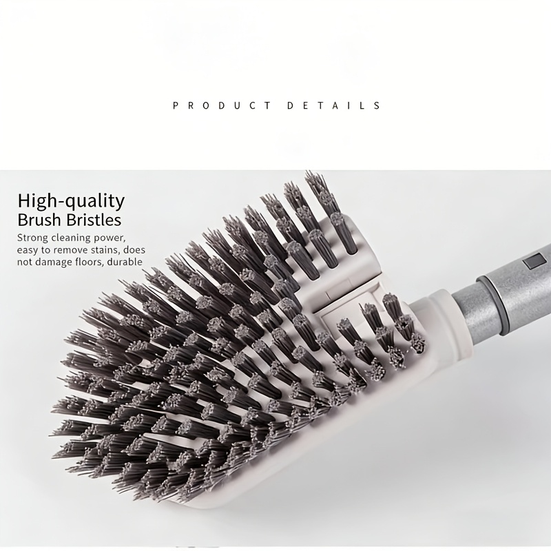 dual head retractable floor and shower brush long handle multi purpose cleaning for bathroom bathtub floor baseboards sink kitchen walls made of plastic 2