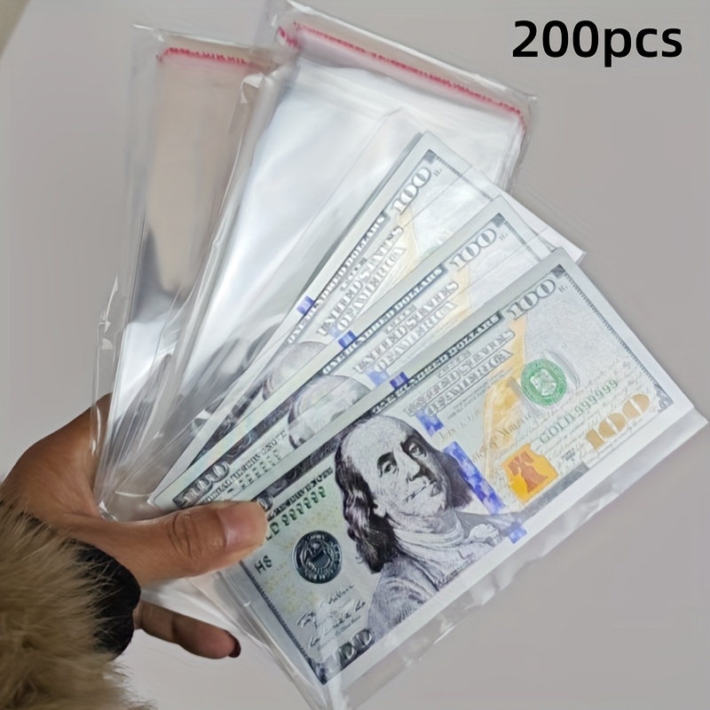 200 Bolsas Para Monedas Transparentes - Para Hucha, Banco, Tienda | Sin Mezclar, Cierre Solapa | Reino Unido Denominaciones