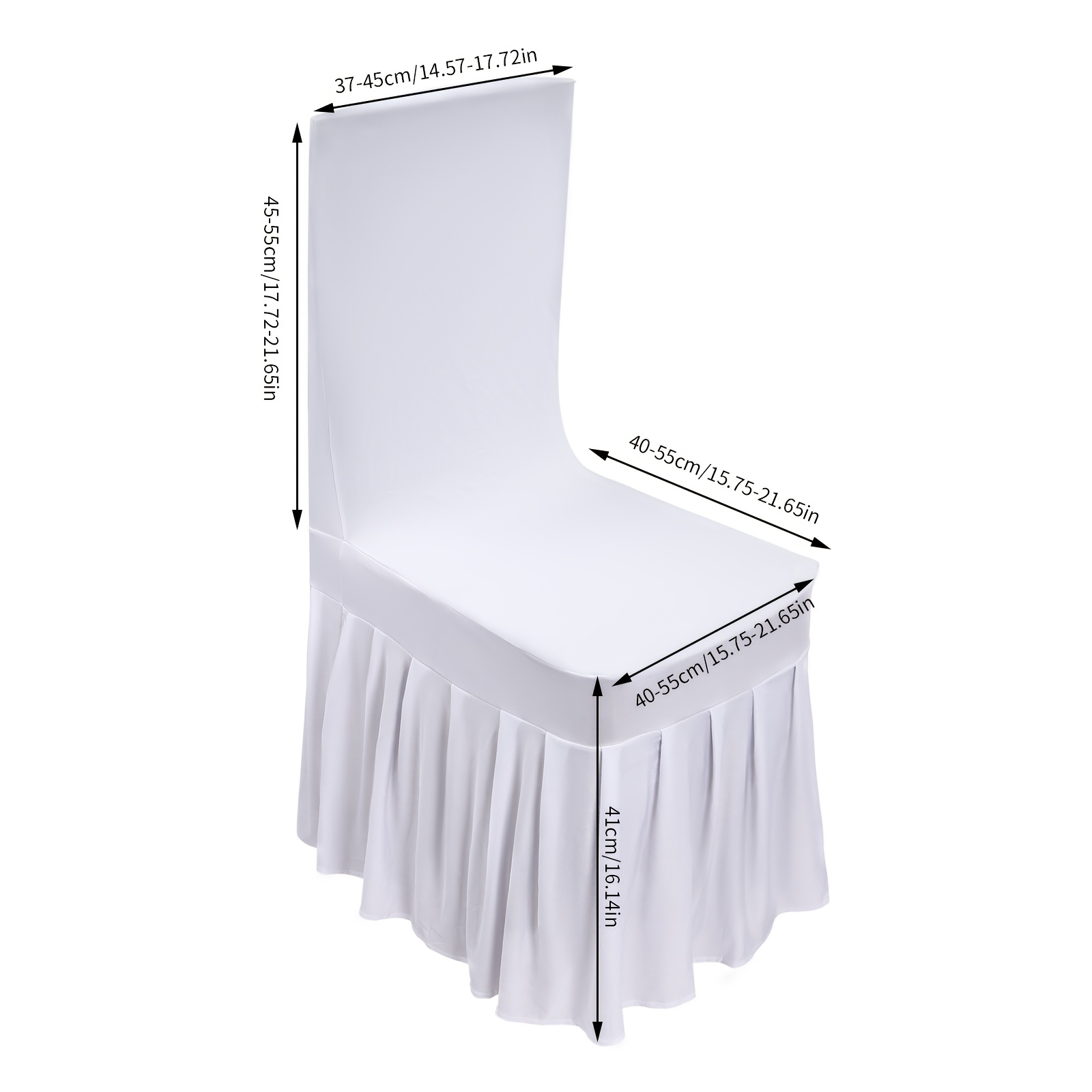 30pcs Chair Slipcovers With Skirt, Wedding Stretch Chair Cover, Stretch Chair Slipcovers With Skirt For Weddings, Banquets