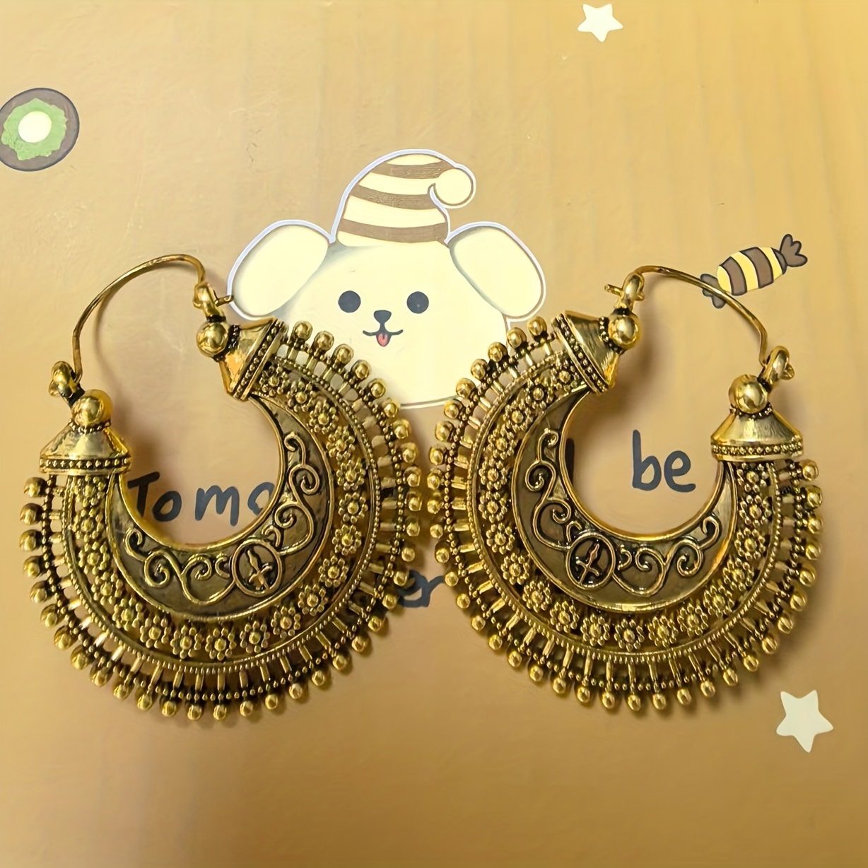 E-shop Paar Bronze Bohemian Ethno Minimalistische Creolen, Schmuck für Frauen zu Partys und Casual Outfits, zum Feiern kultureller Feste