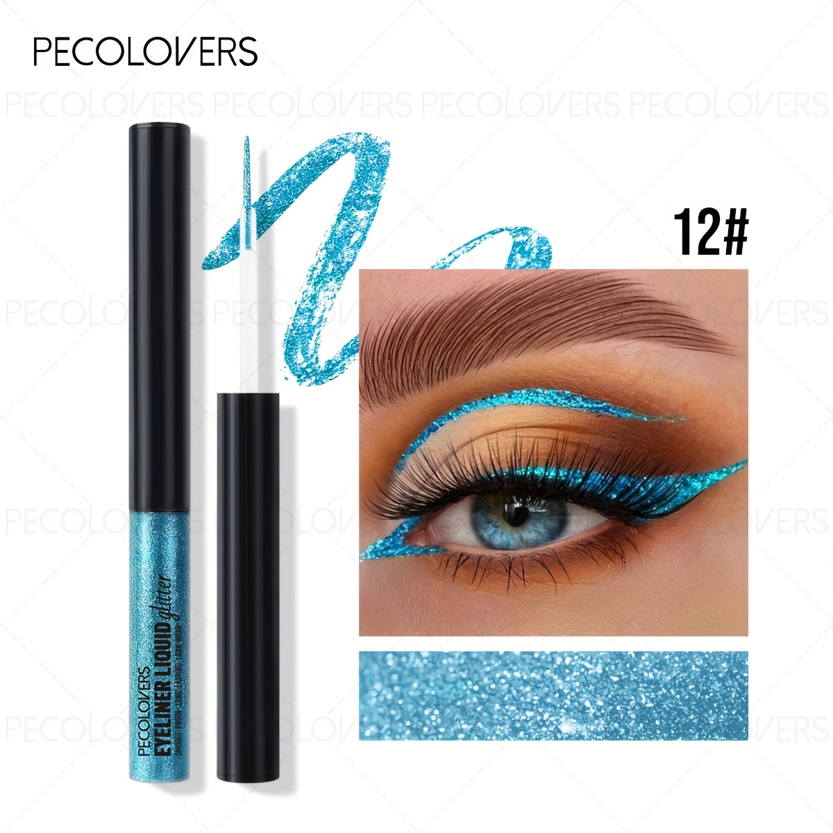 Eyeliner Liquid Eyeliner Pen Colorful Shiny Pearlescent Color Sequins Sparkling Eye Shadow Eyeliner Pen