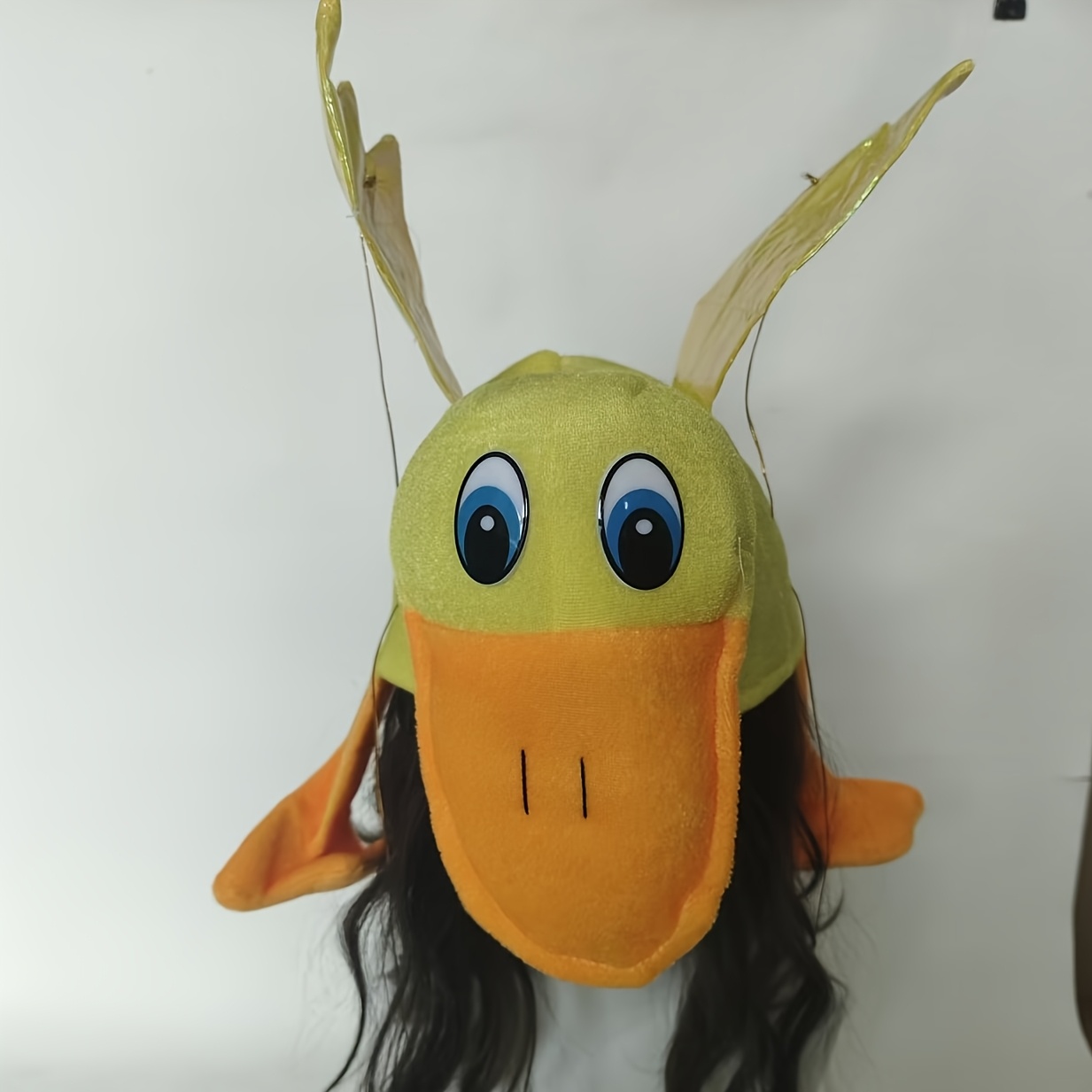 TEMU 1pc New Duck Hat With Wings - Cute Farm Animal Costume Accessory, Polyester Fiber Unisex Role-playing Hat, Suitable For Themed Parties,