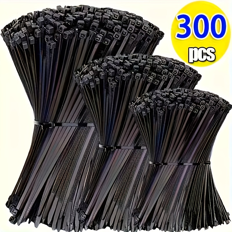 300pcs durable heavy duty nylon cable ties self tightening adjustable for outdoor cables garden and   durable multi size rope organizers adjustable self locking zip ties for securing and bundling 10 16 15 24 20 32 cm sizes