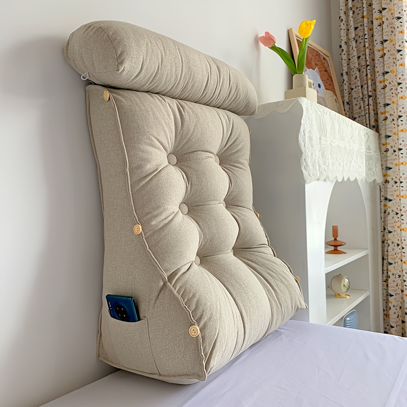 ergonomic arc lumbar support pillow   polyester machine washable cushion for bed chair posture   multi use home office bedroom back relief Product details 2