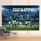 1pc football themed backdrop with text green jersey players music festivals bohemian weddings themed parties photo booths and artistic decor polyester material outdoor event decor football theme decor durable polyester football party decorations