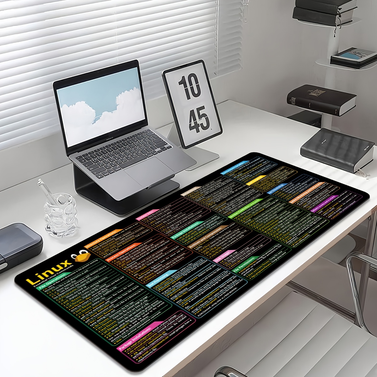 Image of 1pc Durable Extended Mouse Pad, Printed With Used System Shortcut Keys, Programming Keyboard Pad, Color-coded, Suitable For Home, Study, Dormitory, , And As A Holiday Gift For Or Girlfriends.