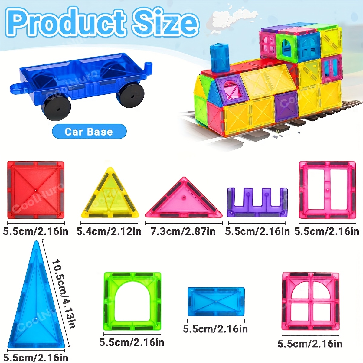 Magnetic Building Blocks Educational Sensory Designer Set for Creative Learning
