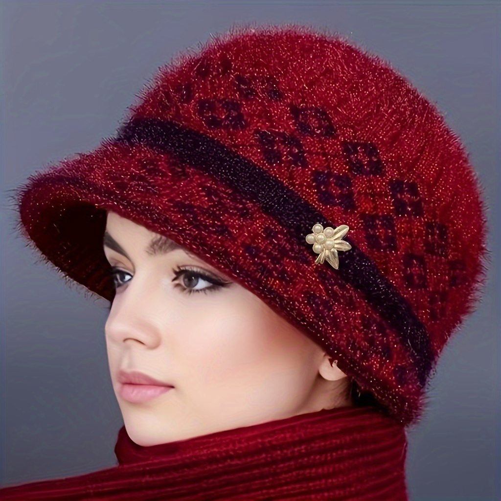 TEMU Warm Hats For Women In Autumn And Winter, Featuring Thick Ear Protection And A Duckbill Design