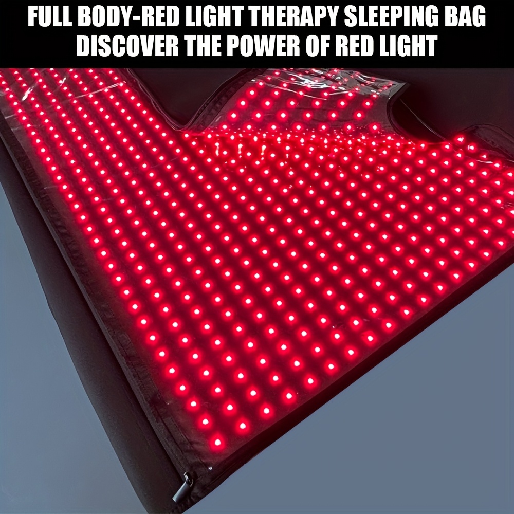 large red light blanket 2520 leds infrared red light sleep bag for full body   relieve joint or back red light mat 660 850nm wavelengths 71  32in local warehouse Product details 6