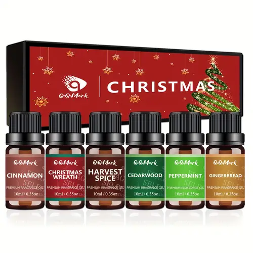 essential oils christmas set christmas wreath gingerbread spice peppermint essential oil waterless diffuser refill air freshener refill humidifier supplies christmas gift