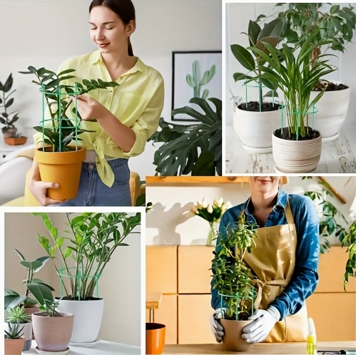 set of 6 garden plant support poles suitable for potted flowers and plants waterproof and durable   used to increase height a great companion for garden plants details 1