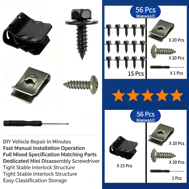 screw and nut sold on Temu United States