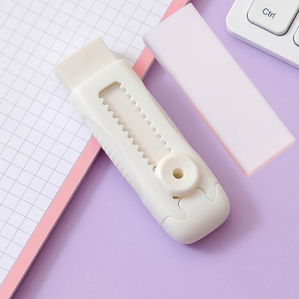 Image of Two-piece Set Of Retractable Erasers + Original Liners, Office Supplies For Wiping Without And Not Easily Damaging Paper