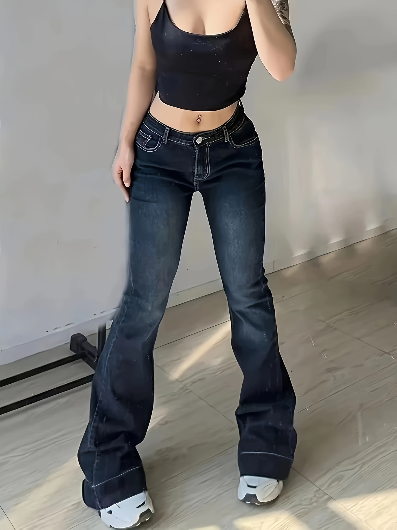Y2k Flare Jeans - Free Shipping On Items Shipped From Temu United Kingdom