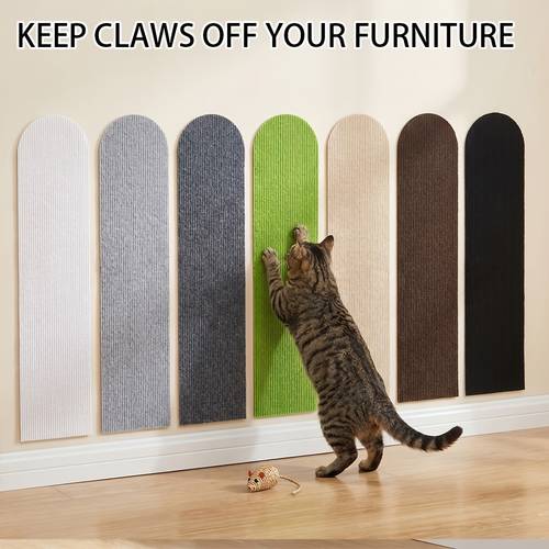 4pcs zsv self cat scratching board suitable for walls no drill installation thickened multi color claw with ribbed texture suitable for furniture doors bed frames cabinets suitable for door frames bed sides cabinets