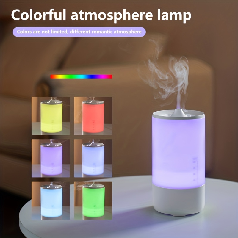 Essential Oil Diffuser Humidifier for Use, Silent Operation with Visible Water Level Indicator 7-color Magic Lights, USB Interface, Automatic Power-off Protection Ideal for Offices/bedrooms/dorms/RV