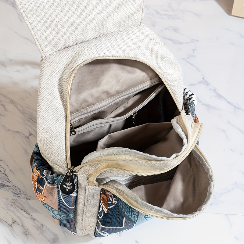1pc bohemian floral print backpack adjustable straps - Temu  display picture 1