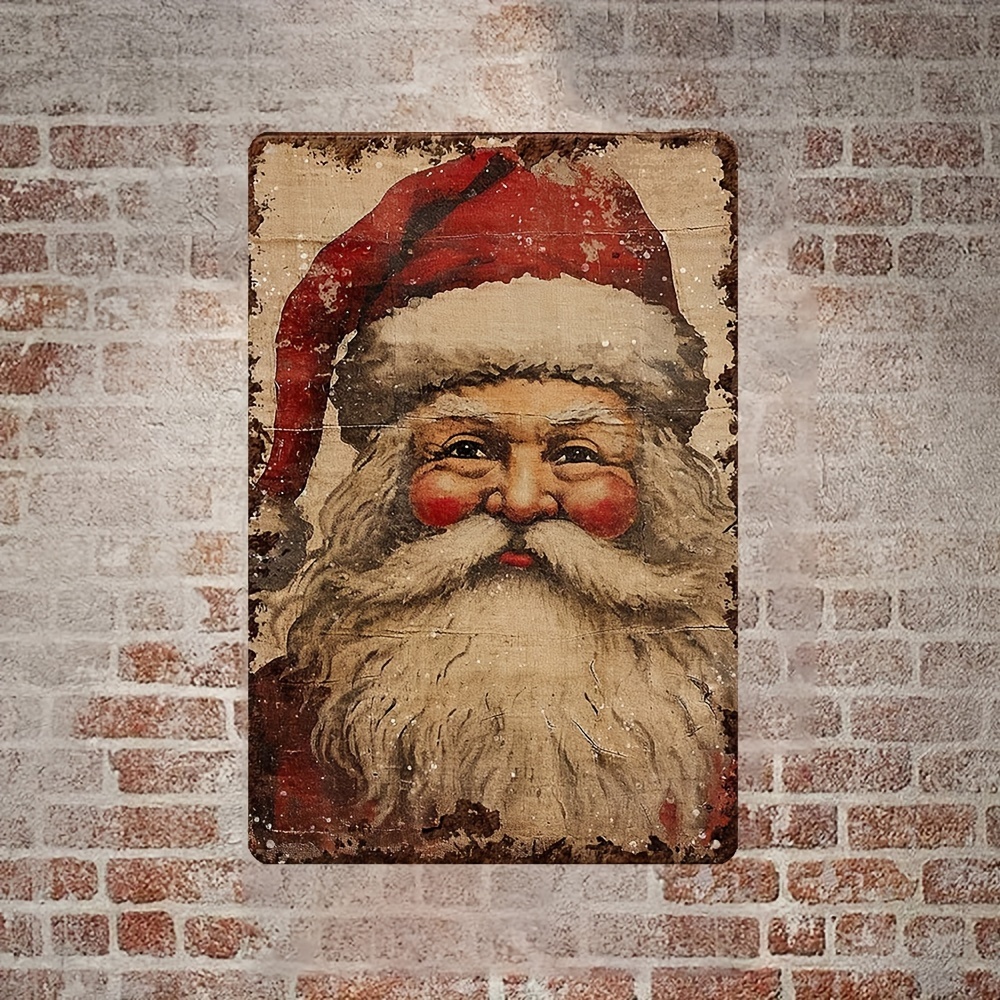 

Vintage Metal Sign - 12"x8" Aluminum Wall Decor For Porch, Bedroom, And Desk - Perfect For Christmas & Winter Home Decoration