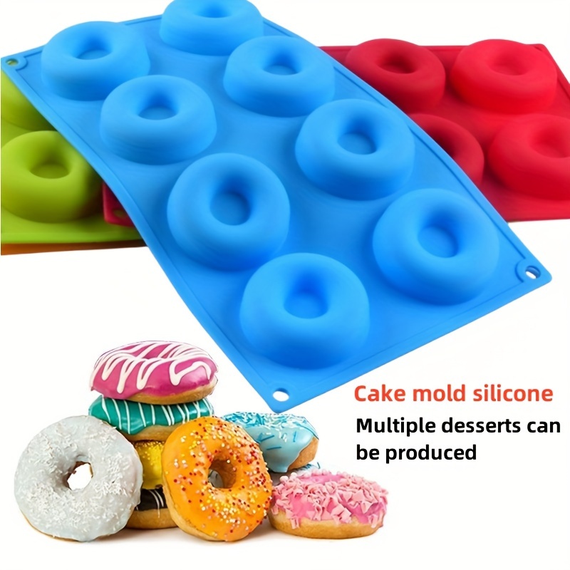 

1pc, Silicone Donut Mold, Non-stick Doughnut Pan, Baking Bread Pan, Make Perfect Donut, Cake, Biscuit, Bagels, Baking Tools, Kitchen Gadgets, Kitchen Accessories, Home Kitchen Items