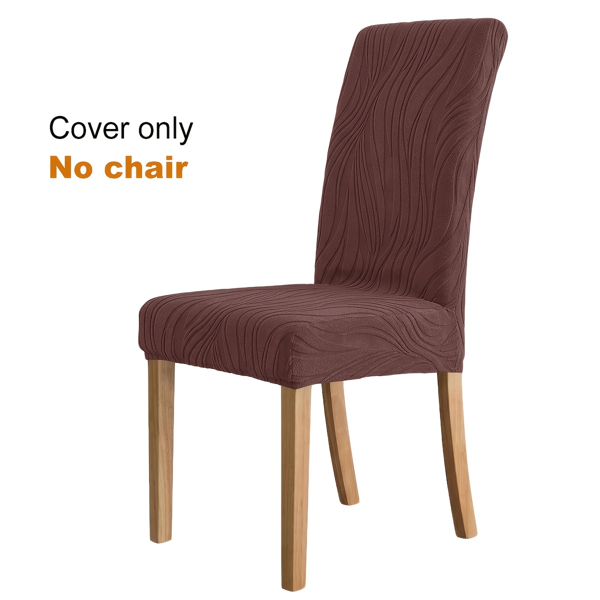 TEMU Housse de chaise 1 pièce extensible en jacquard pour plusieurs scènes - Housses de chaise de salle à manger élastiques à moyen avec ajustement,