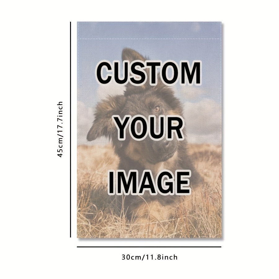TEMU 1pc Double-sided Custom Garden Flag, Custom Double-sided Pattern Garden Flag, Double-sided Vertical, Garden Flag For Lawn, Garden, Patio,