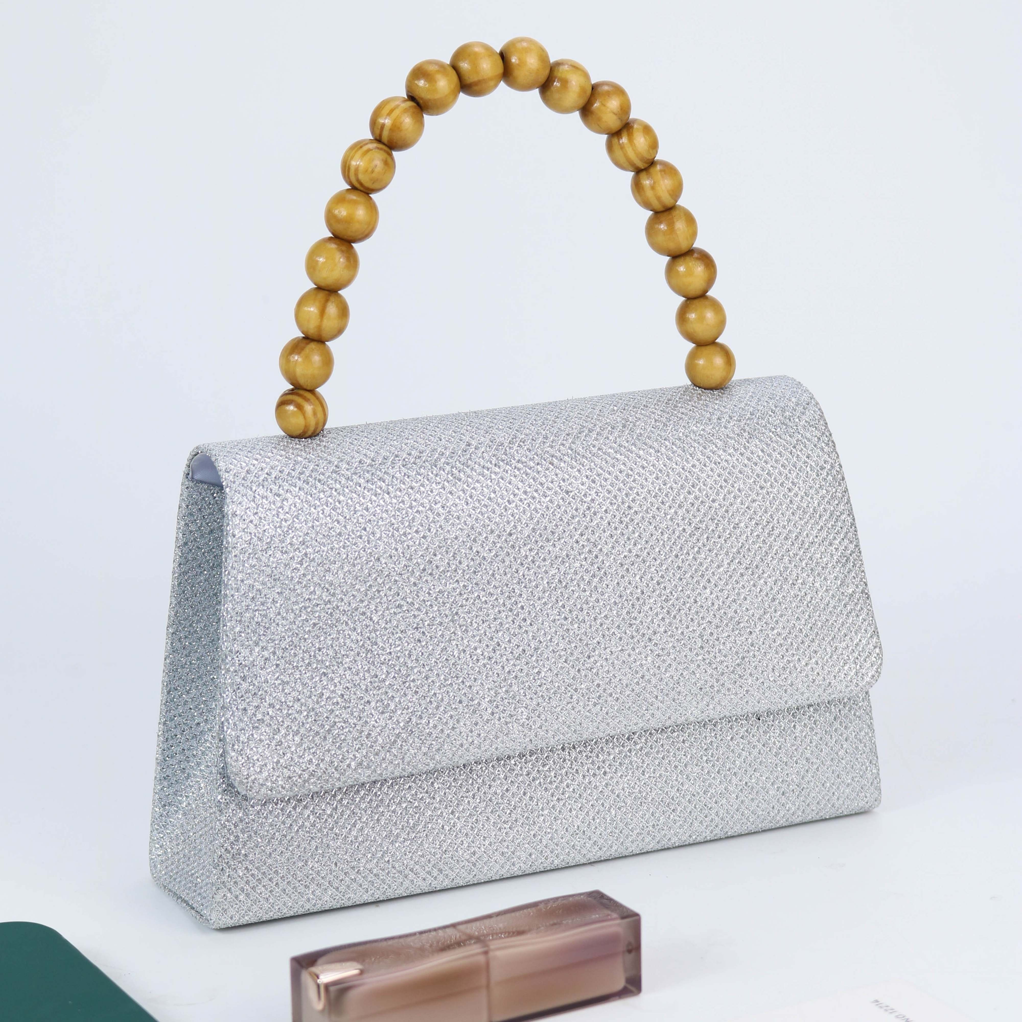 Crêpe Glitzer Handtasche Hotsale Light Weight Plain Shimmery