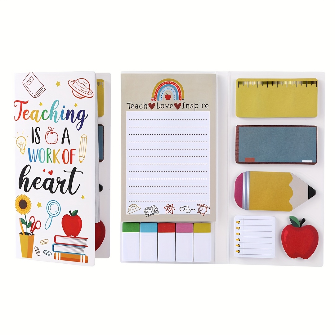 

1 Set Teacher Notes Set Self- Pads Teacher Appreciation Gift For Memo Pads School Office Supplies, Teacher Gift