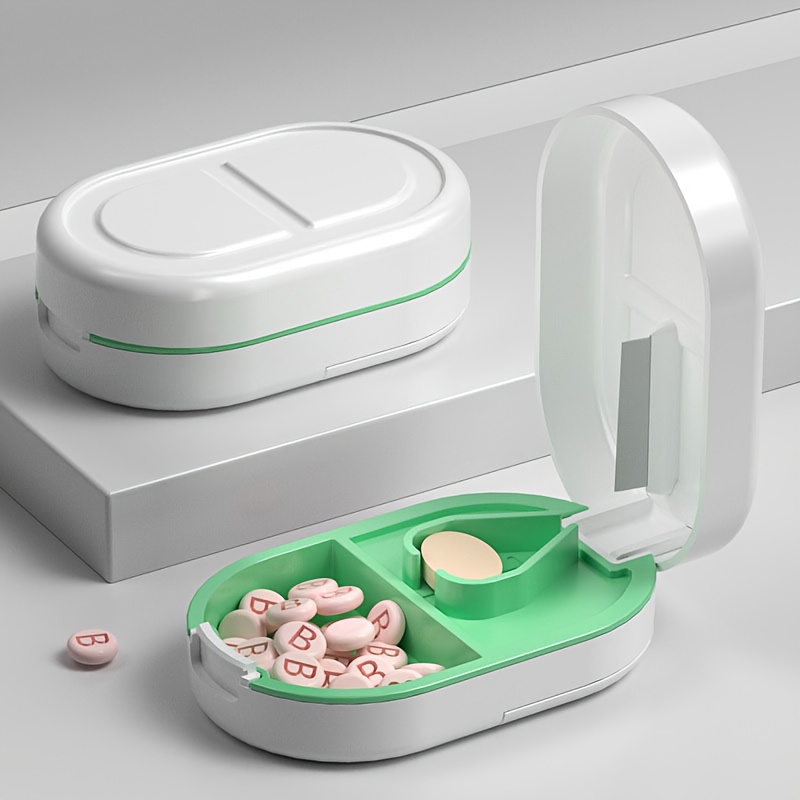 Portable Multi-functional Pill Cutter And Dispenser, Pill Storage Box, Organizer For Travel, Work, And Portability, Pill Cutter, Pill Case