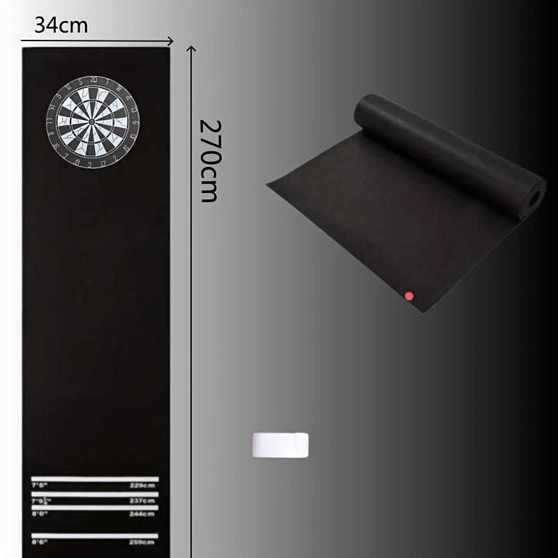 TEMU Tapis de jeu de fléchettes antidérapant avec ligne de standard, adapté pour l'entraînement, le et la