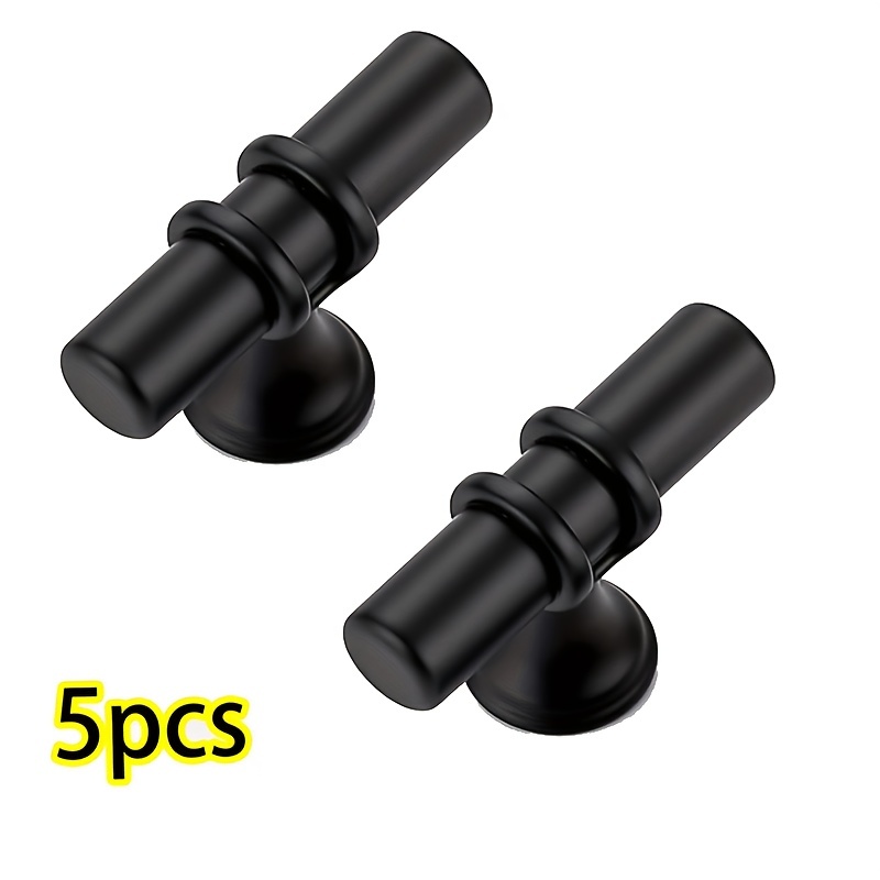 TEMU 5pcs Cabinet Handle Set, Single-hole T-shaped Drawer Pull