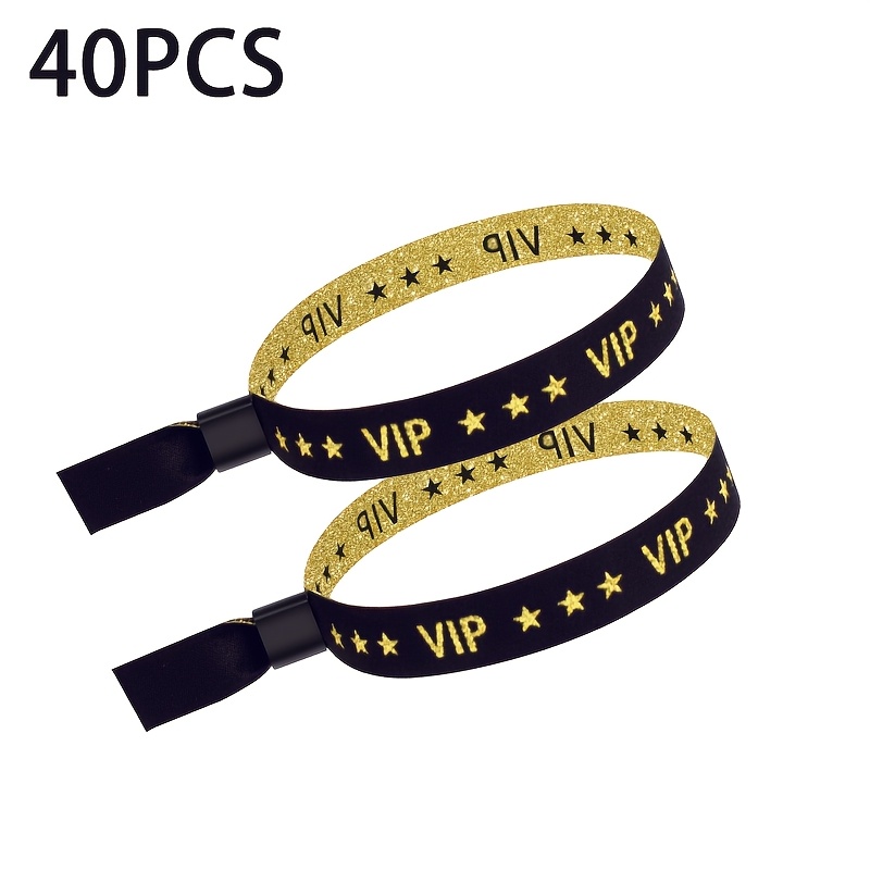 Image of 40pcs Multicolor Fabric Vip Activity Bracelets Music Festival Entrance Wristbands Bar Event Bracelets Beer Festival Premium Waistband Fashion Bracelets Signature Wristbands Bracelets