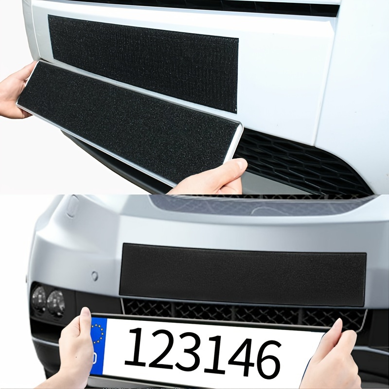 

High-temperature Resistant Adhesive Tape For License Plate Holder, 1 Pair - Polyester Fiber Car Accessory Fixing Strips