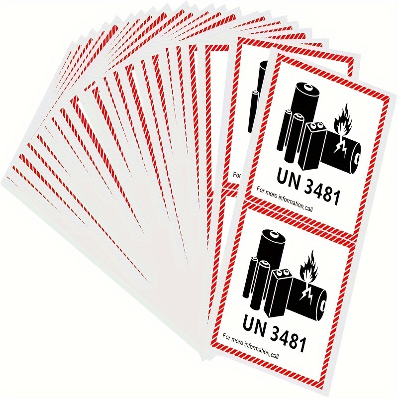 Un3481 Lithium lon Battery Caution Labels Adhesive Safety - Temu