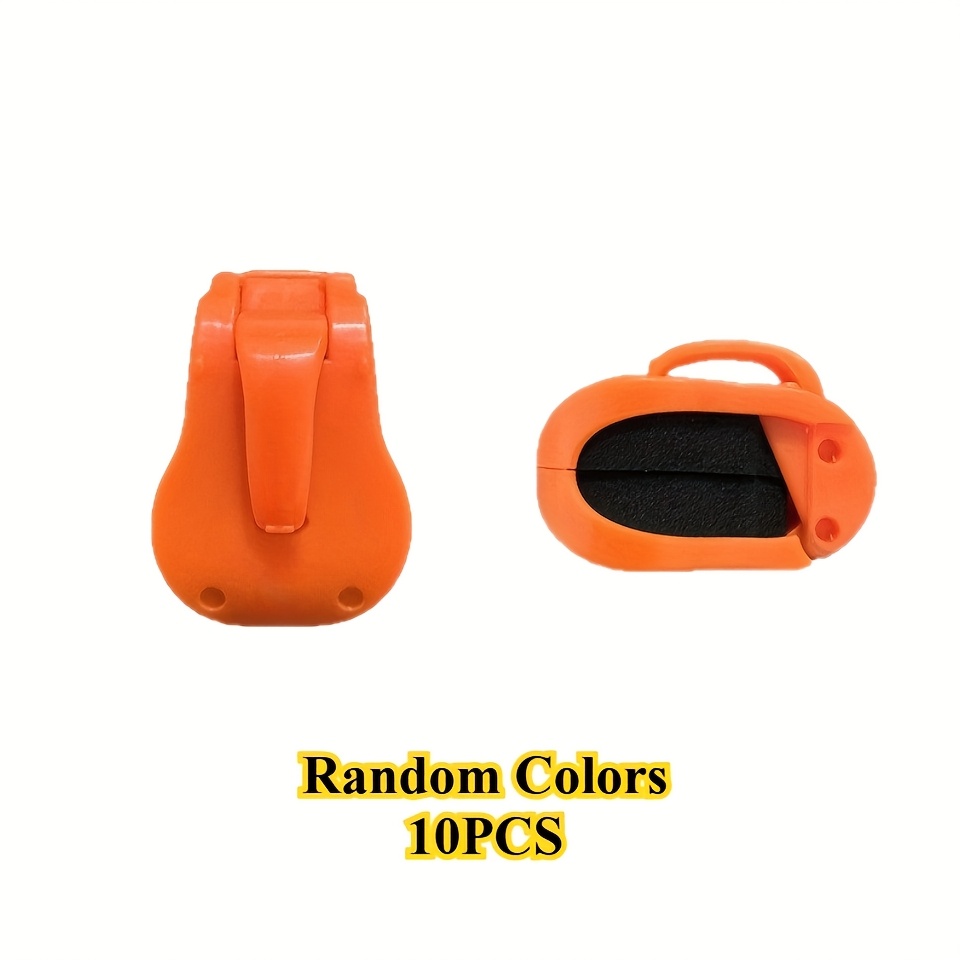 10pcs Fishing Rod Clip - 1-hand Holder For 2pcs Freshwater Rods, Tackle Organizer, Random Colors