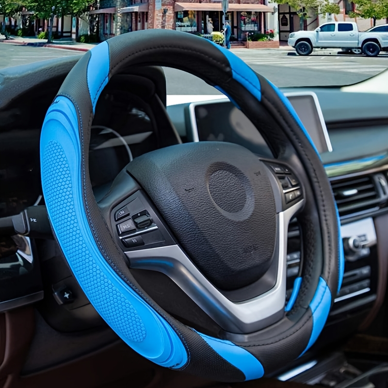 TEMU Car, New, Steering Wheel Cover, Fashionable, Sporty, Universal For , Non-slip Steering Wheel Cover