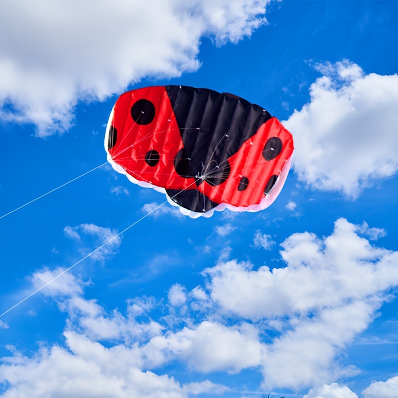 1pc 140cm/4.59ft Double-line Big Ladybug Kite, Creative Stunt Soft Kite ...