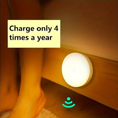 motion sensor night light 1pc battery operated wall sconce under cabinet lighting light rechargeable stair lights indoor warm sensor light indoor battery operated night light for hallway bedroom kitchen