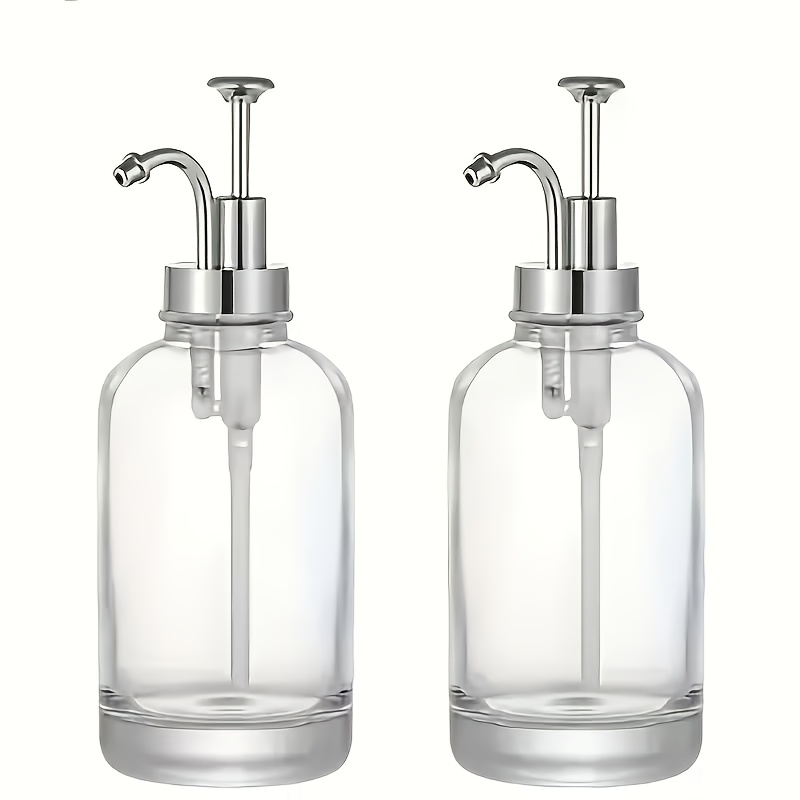Image of 2pcs Pump Bottles, Hand Soap Bottles, Soap Dispensers, And Mouthwash Dispensers, Perfect For Gifting Or Organizing At Home.
