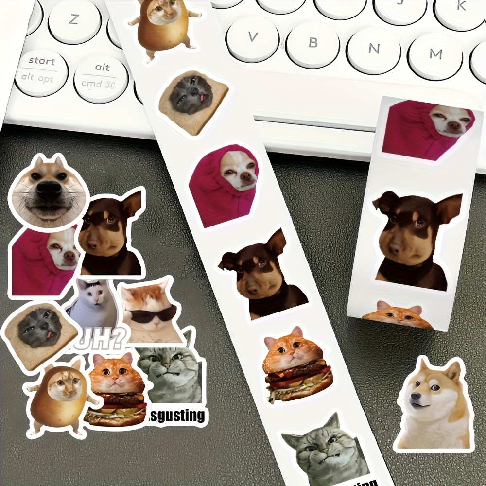 Image of 1 Roll Of 500 Fun Animal Stickers, Perfect For Gift Bags, Envelope Seals, Party Decorations, And Office Supplies