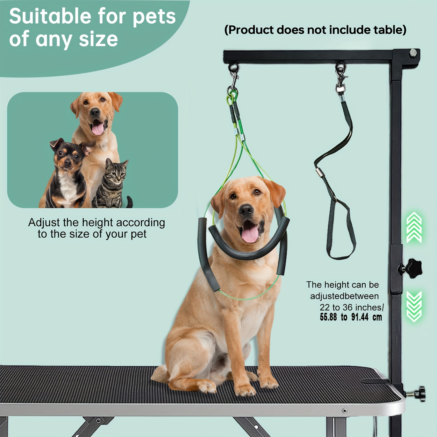 adjustable pet grooming arm anti slip metal clamp portable Temu