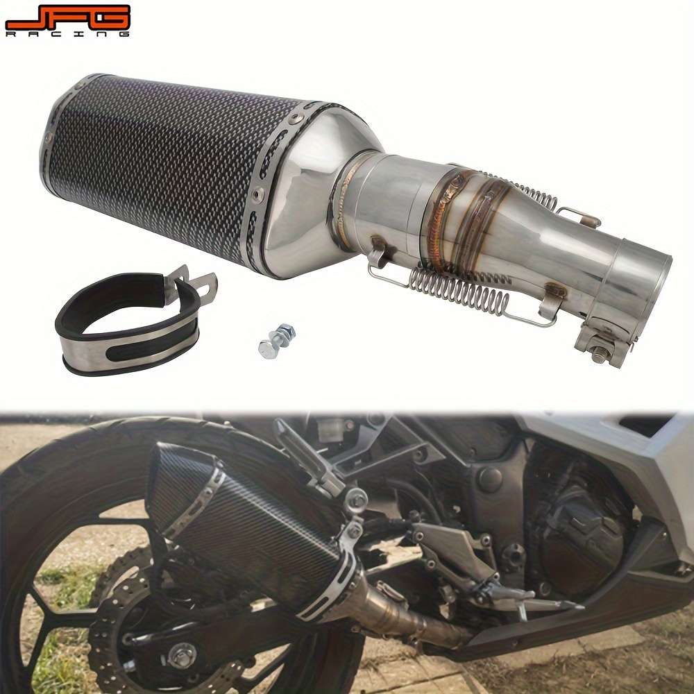 Motorcycle Carbon Fiber Exhaust System Slip Muffler Kawasaki Temu Ireland