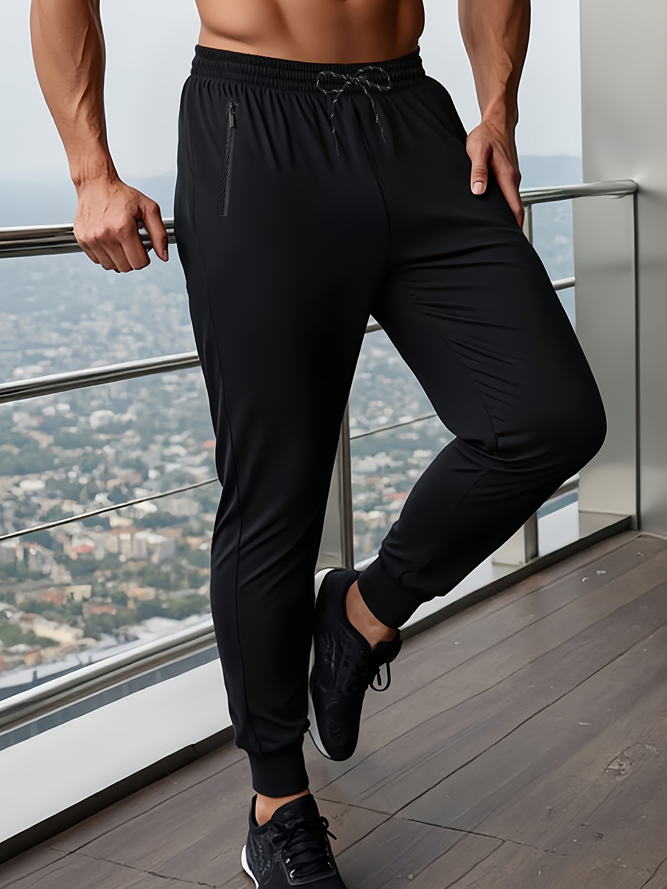Pantalon Homme Décontracté Perfcreat | Taille Haute Avec Cordon | Séchage Rapide | Ideal Jogging, Randonnée, Loisirs