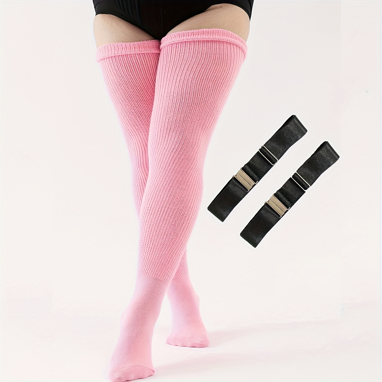 thick garter belt Women's Hollow Lace Adjustable Lightweight Garter Belts with Four Clips  Stockings Suspender
