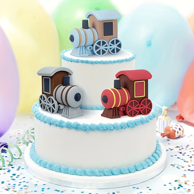 

Adorable Train Cake Topper For Kids' Birthday - 1pc, Perfect For Boys & Girls, Durable Plastic/resin, Party & Baking Decor