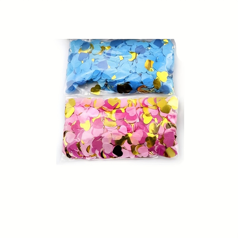 Image of 300pcs Gender Reveal Confetti, Confetti Filling, Suitable For Table Decoration, Birthday Party, Announcement Decoration