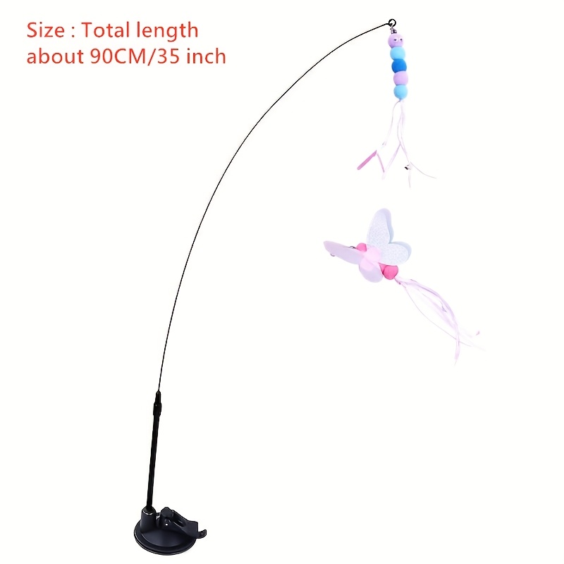TEMU 1pc Cat Teaser Wand Interactive Toy, Replacement Pack, Suitable For Cat Exercise And Self-entertainment, Handheld Teaser Rod, Insect Replacement